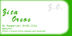 zita orsos business card